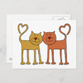 Liefde katten briefkaart (Voorkant / Achterkant)