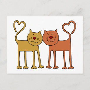 Liefde katten briefkaart
