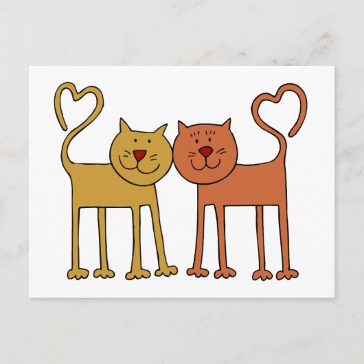 Liefde katten briefkaart (Voorkant)