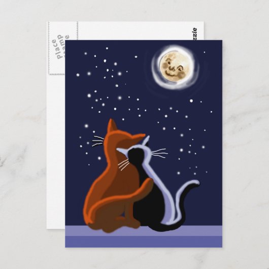 Liefde katten briefkaart (Voorkant / Achterkant)