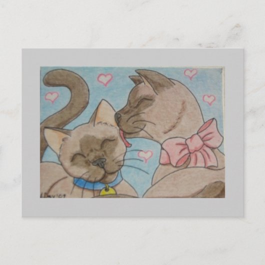 Liefde katten briefkaart (Voorkant)