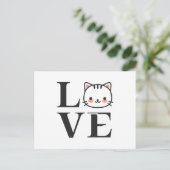 Liefde katten briefkaart (Staand voorkant)