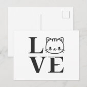 Liefde katten briefkaart (Voorkant / Achterkant)