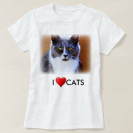 Liefde Katten Dames Basic Witte T-Shirt