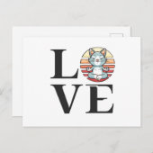 Liefde katten en meditatie briefkaart (Voorkant / Achterkant)