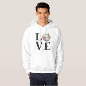 Liefde katten en meditatie hoodie (Voorkant volledig)