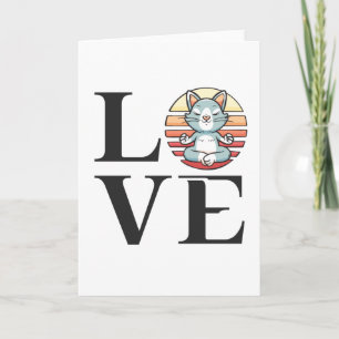 Liefde katten en meditatie kaart