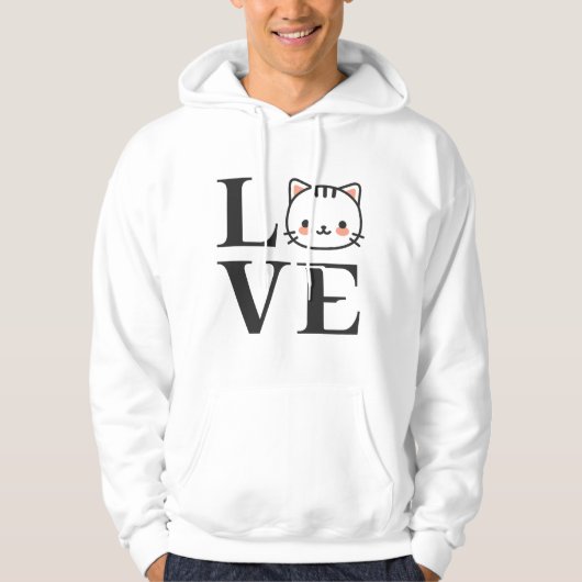 Liefde katten hoodie (Voorkant)