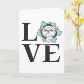 Liefde katten kaart (Gele Bloem)