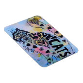 Liefde katten Kat Waterverf Birthday Magnet Magneet (Rechterzijde)