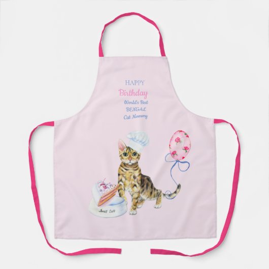 Liefde Katten Koken Backing Keuken Godin Verjaarda Schort (Voorkant)