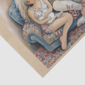 Liefde & katten op een bank - tissuepapier (Detail)