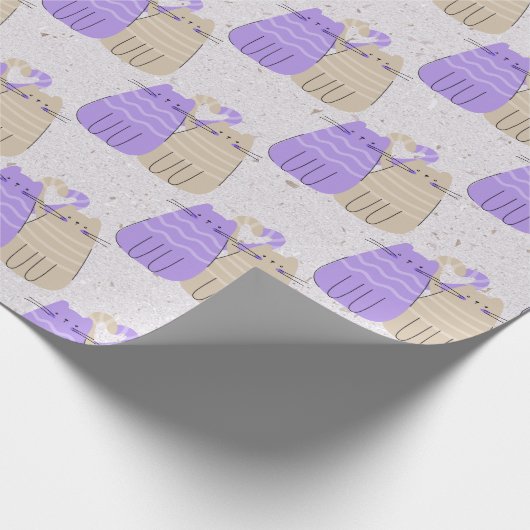 Liefde katten op Terrazzo Cadeaupapier (Hoek)