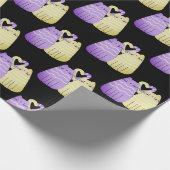 Liefde katten op zwart cadeaupapier (Hoek)