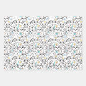 Liefde katten — papierbladen pakken inpakpapier vel (Voorkant)