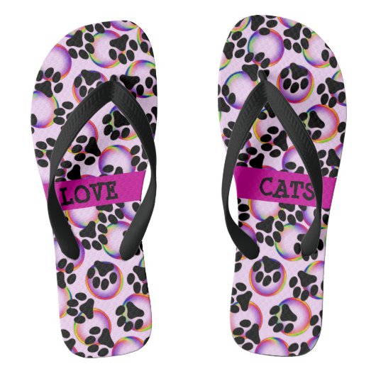 Liefde Katten Poot Print Teenslippers (Voetbed)