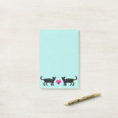 Liefde katten Post-it® notes 4 x 6 (Op bureau)