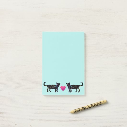 Liefde katten Post-it® notes 4 x 6 (Op bureau)