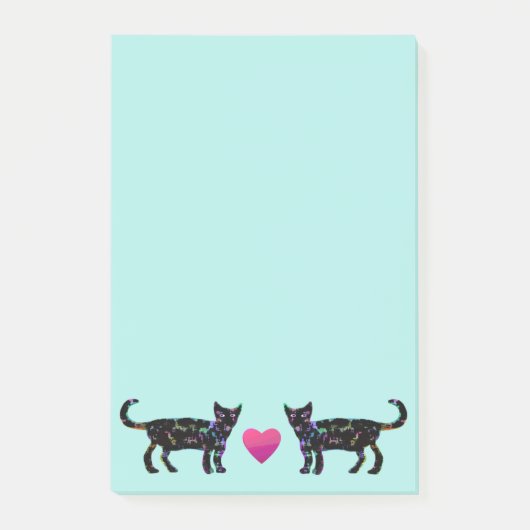 Liefde katten Post-it® notes 4 x 6 (Voorkant)