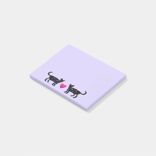 Liefde katten Post-it® notes 4 x 6 (Schuin)