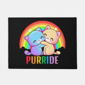 Liefde Katten Regenboog Deurmat (Voorkant)