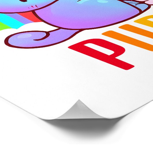 Liefde Katten Regenboog Poster (Hoek)