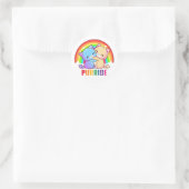 Liefde Katten Regenboog Ronde Sticker (Tas)