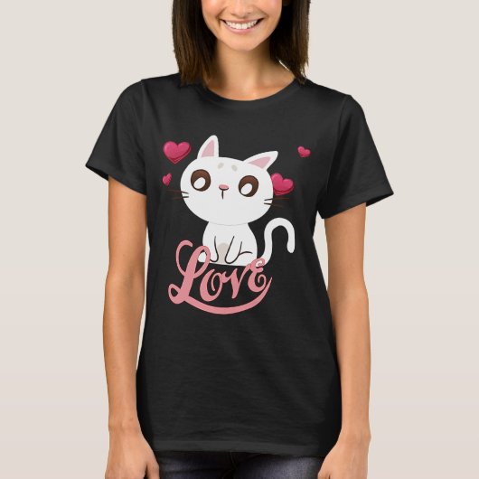 Liefde katten vinden dieren met kittens t-shirt (Voorkant)