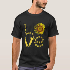 LIEFDE KATTENPOOT & ZONNEBLOEMEN T-SHIRT