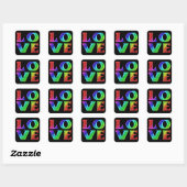 LIEFDE - Keltische belettering Vierkante Sticker (Vel)