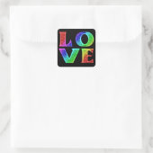 LIEFDE - Keltische belettering Vierkante Sticker (Tas)
