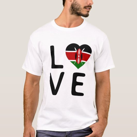 Liefde - Kenia Flag T-shirt (Voorkant)