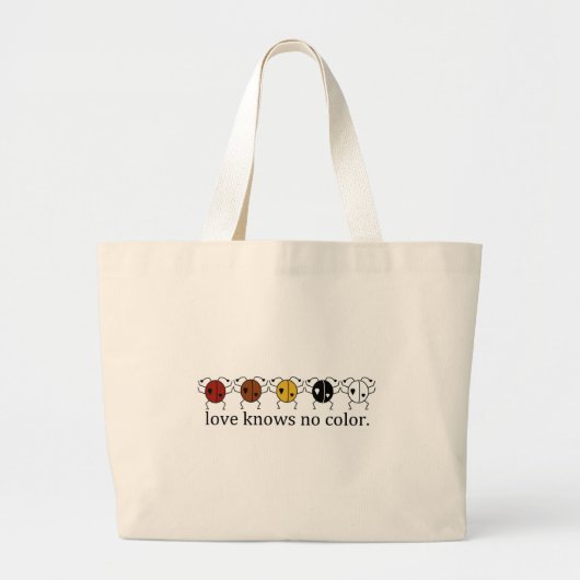 liefde kent geen basiskleurentas grote tote bag (Voorkant)