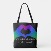 Liefde kent geen geslacht, liefde is liefde tote bag (Achterkant)
