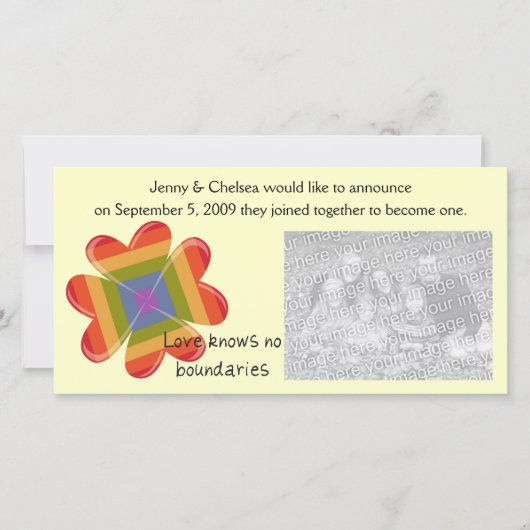 Liefde kent geen grenzen aankondiging (Voorkant)