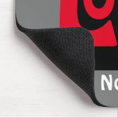 Liefde kent geen grenzen grijs zwart en wit muismat (Hoek)