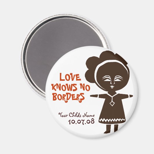 Liefde kent geen grenzen magneet (Voorkant / Achterkant)
