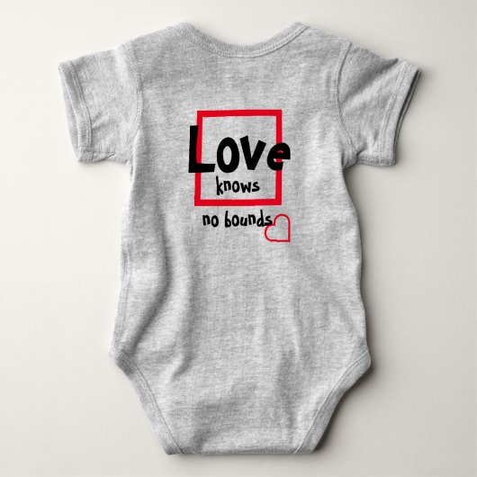 Liefde kent geen grenzen romper (Achterkant)