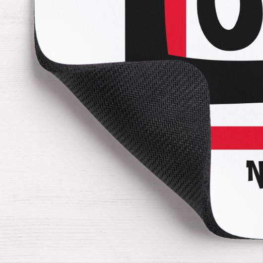 Liefde kent geen grenzen Rood zwart en wit Muismat (Hoek)