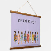 LIEFDE KENT GEEN KLEUR HANGEND WANDKLEED (Gebogen)
