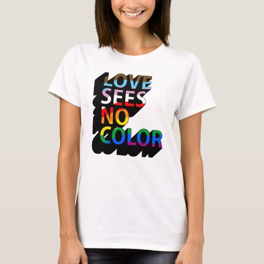 LIEFDE KENT GEEN KLEUR T-SHIRT (Voorkant)