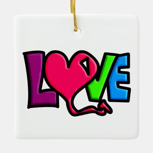 Liefde Keramisch Ornament (Voorkant)
