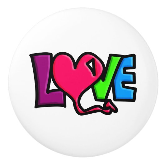 Liefde Keramische Knop (Voorkant)