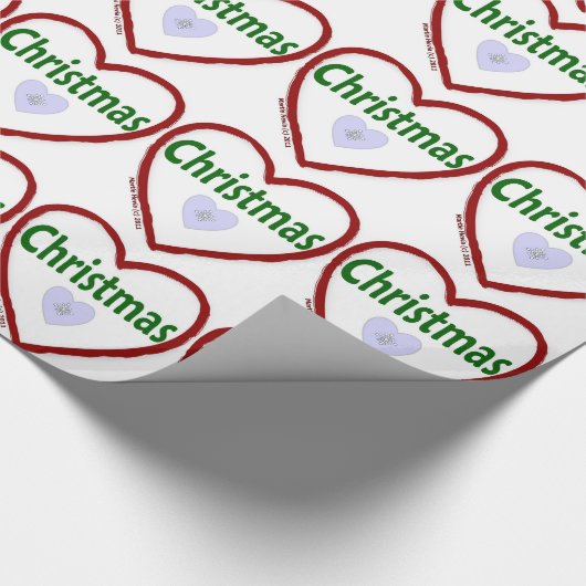 Liefde kerst cadeaupapier (Hoek)