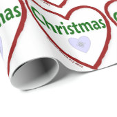 Liefde kerst cadeaupapier (Rol Hoek)