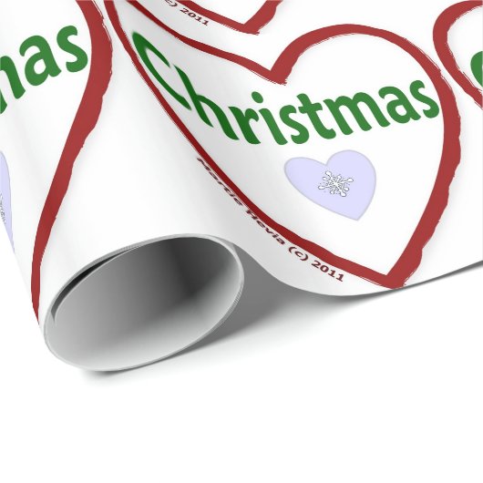 Liefde kerst cadeaupapier (Rol Hoek)