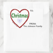 Liefde Kerst sticker (Tas)