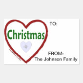 Liefde Kerst sticker (Voorkant)