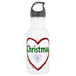 Liefde kerst waterfles