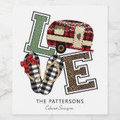 Liefde kerstcampagne flip Flip Flop Persoonlijk Wijn Etiket (Enkel label)